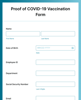 Proof of COVID-19 Vaccination Form Template | Jotform