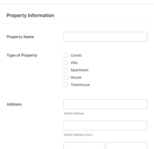 Form Templates: Property and Tenant Information Form