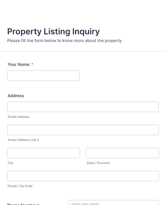 Condominium Questionnaires Pre-Market Listing Questionnaire: Condo Form Template | Jotform