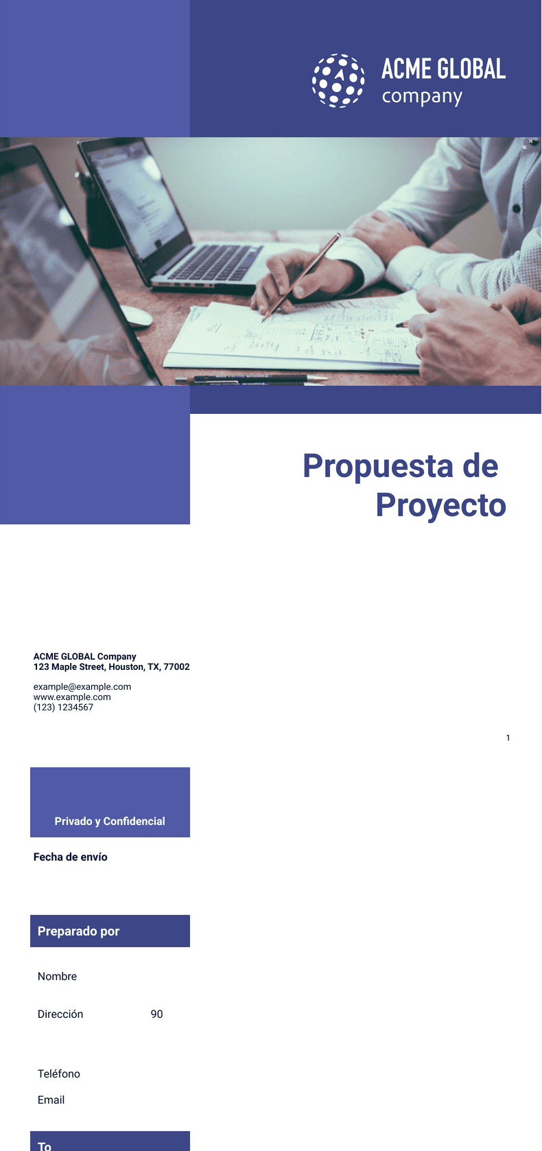 PDF Templates: Propuesta de Proyecto Plantilla