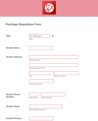 Purchase Requisition Form