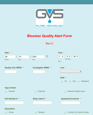 Quality Alert Form Template | JotForm