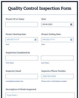 Quality Control Inspection Checklist Template prntbl Quality Control Inspection Checklist Template prntbl