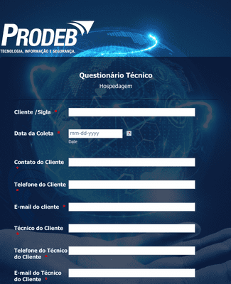 Form Templates: Questionário Técnico para resolver problemas de TI