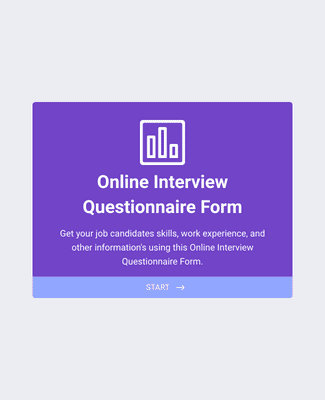 Form Templates: 온라인 면접 설문지 폼