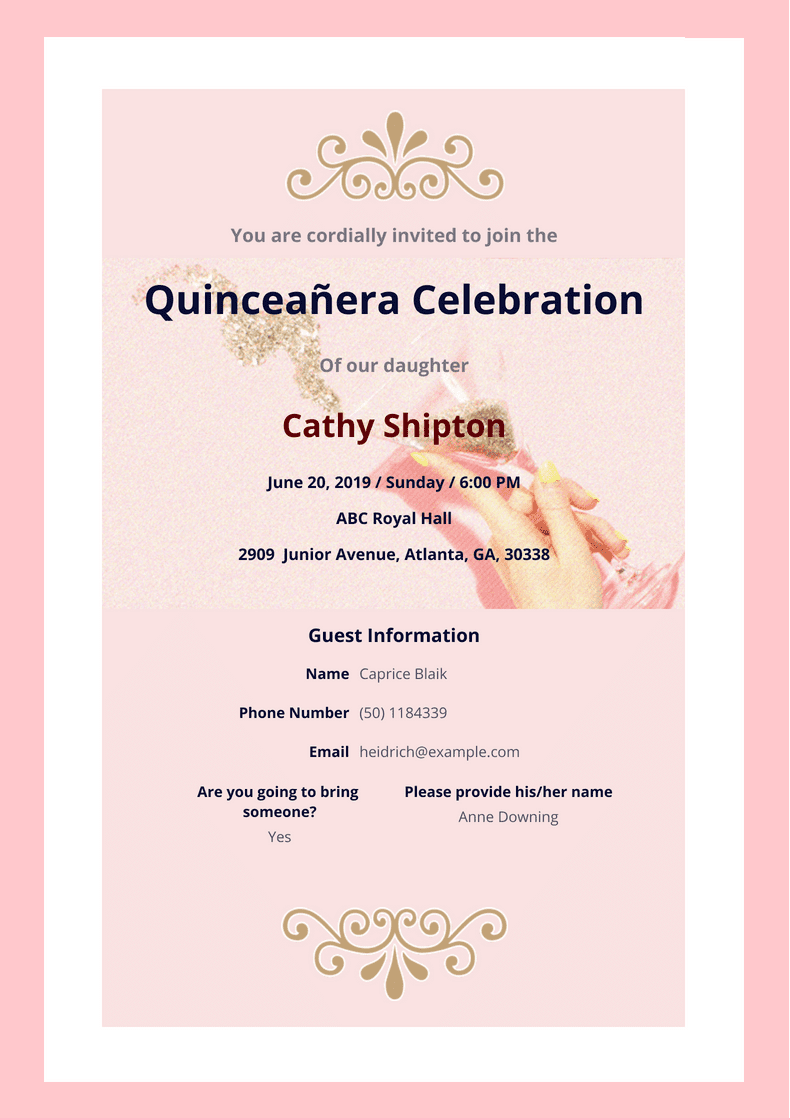 Quinceañera Invitation