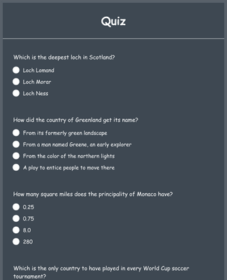 Mini Math Quiz Form Template | Jotform