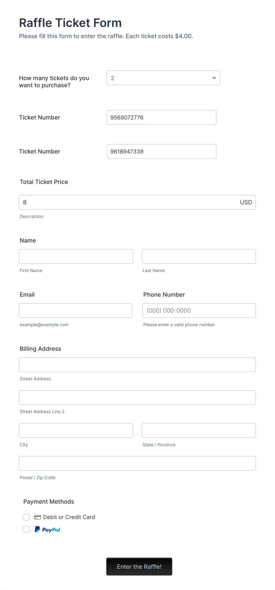 Template raffle-ticket-form