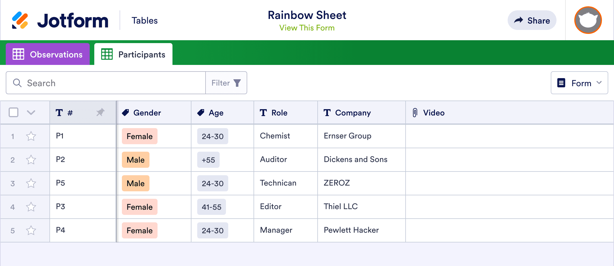 Rainbow Sheet