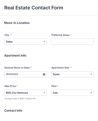 Real Estate Contact Form Template | Jotform