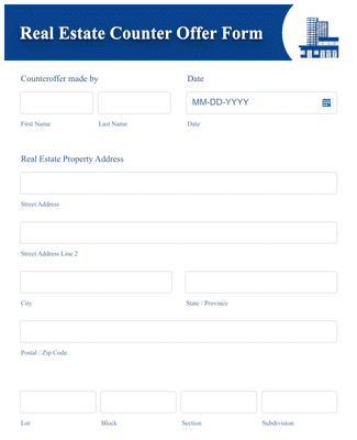 Form Templates: Real Estate Counter Offer Form