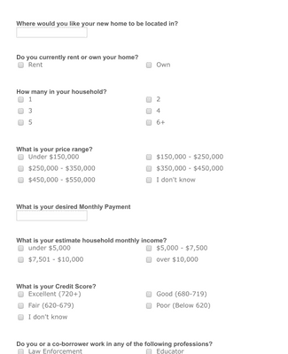 Real Estate Customer Intake Form Template | Jotform