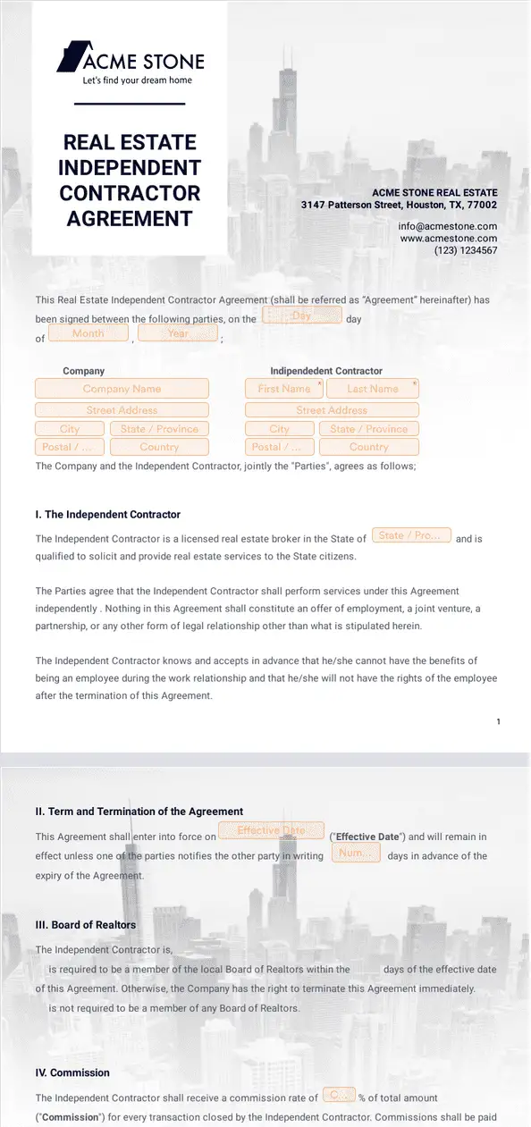 Template real-estate-independent-contractor-agreement