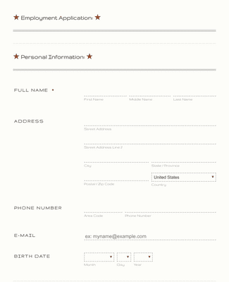 Recruitment Application Form Template | Jotform