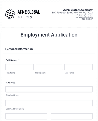 Recruitment Application Form Template | Jotform