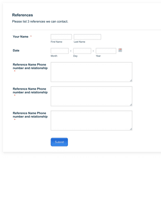 References Form Template | Jotform