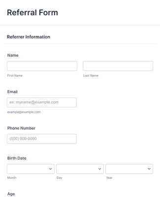 Form Templates: Referral Form
