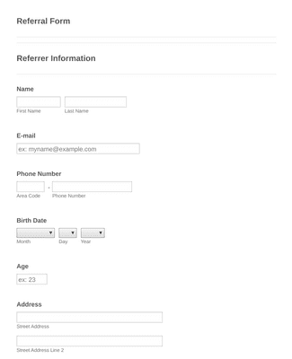 Employee Referral Form Template | Jotform