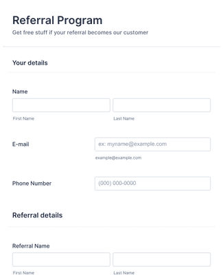 Referral Class Form Referral Form Template | JotForm