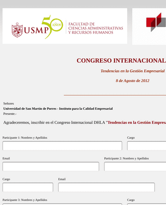 Registro Congreso Internacional