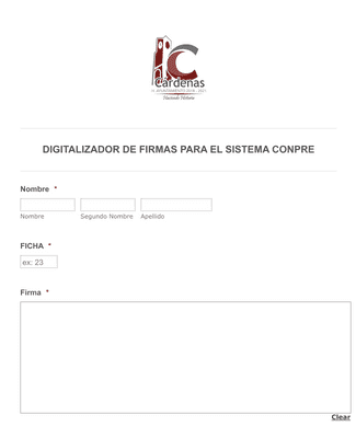 Form Templates: Registro de Digitalización de Firmas