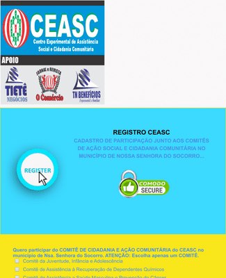 Form Templates: REGISTRO para participação dos Comitês CEASC Brasil no Município de Nsa Sra Socorro/SE