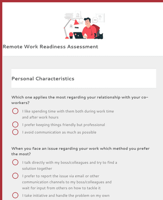 Form Templates: Remote Work Readiness Assessment