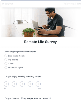 Form Templates: Remote Work Survey