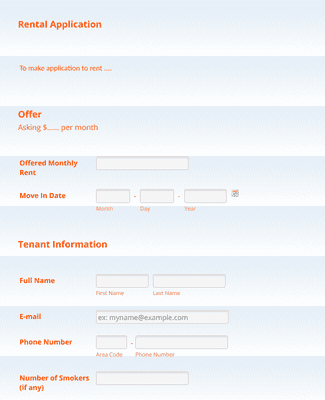 Car Rental Application Form Template | Jotform