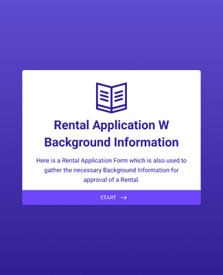 Form Templates: Rental Application W/Background Information