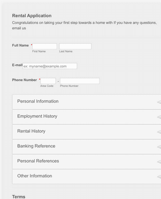 Online Rental Application Form Template | Jotform