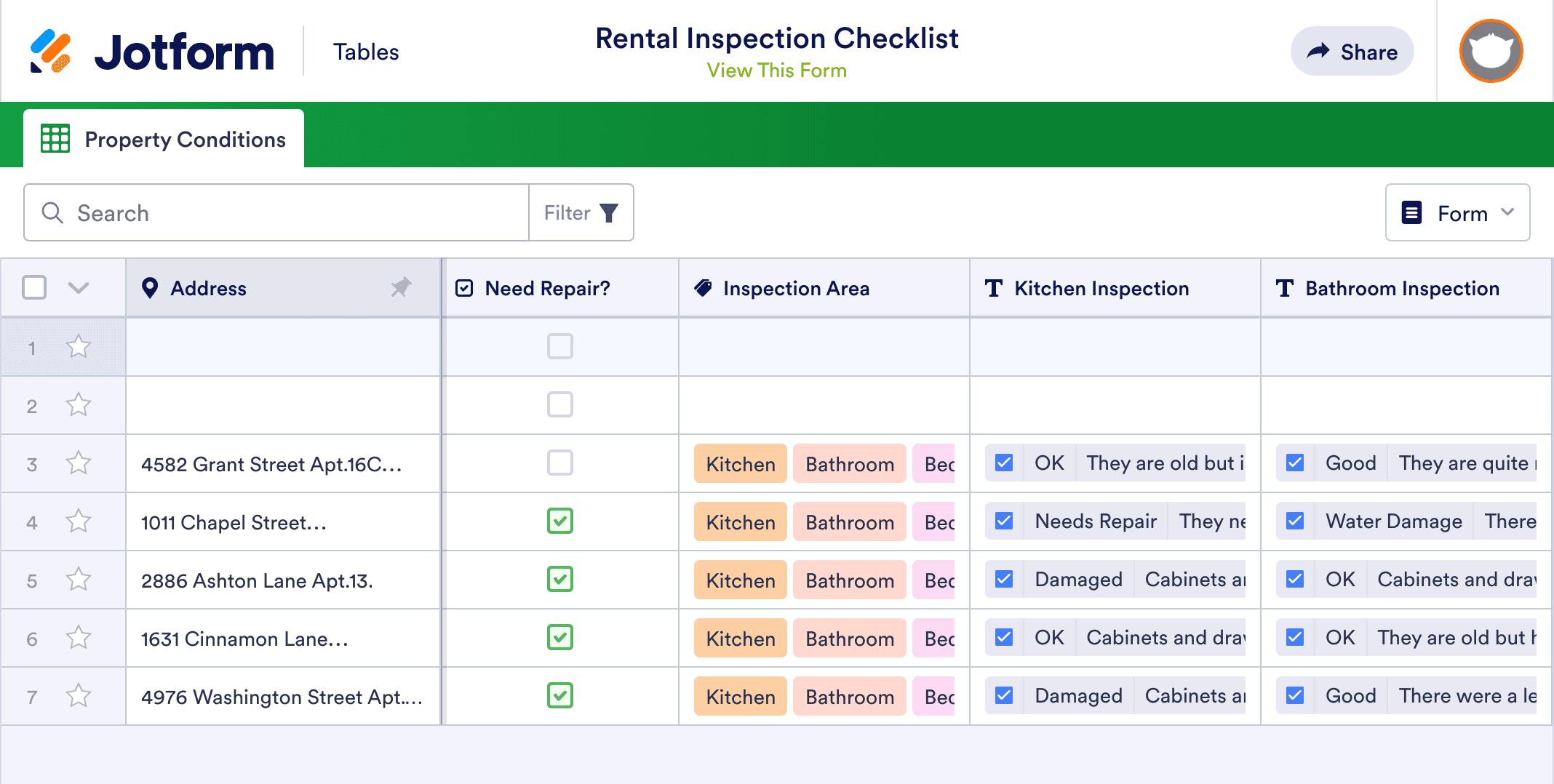 Rental Inspection Checklist