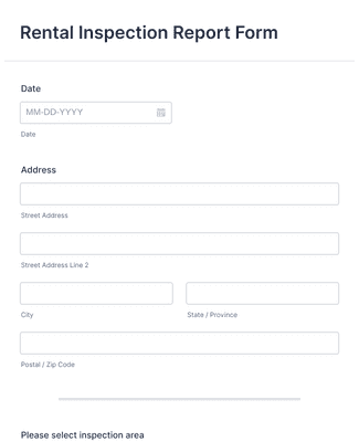 Routine Inspection - Property Management AUS Form Template | Jotform