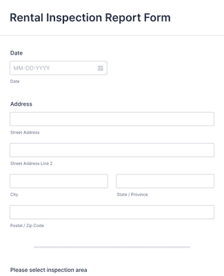 Rental Inspection Report Form Template | Jotform
