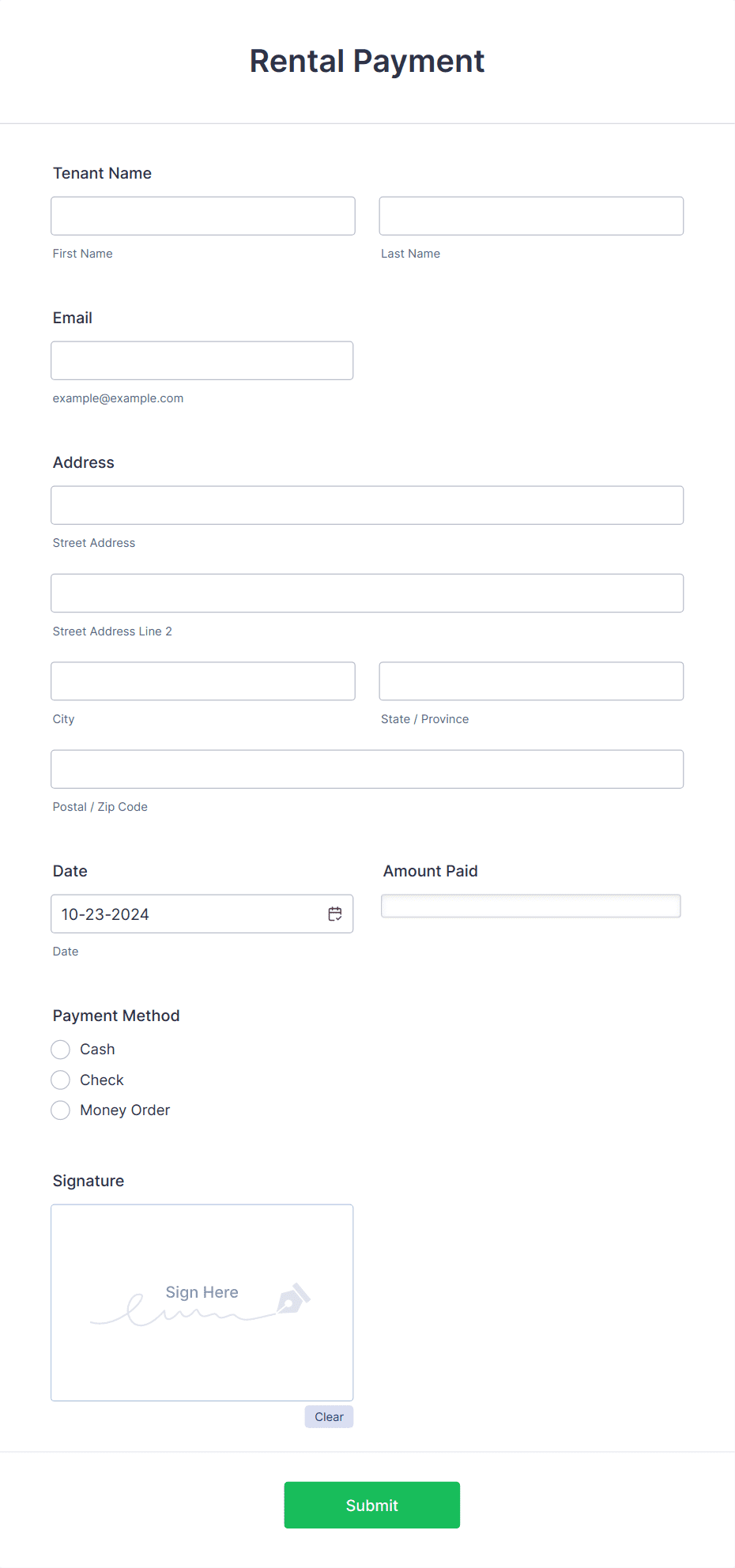 Template rental-payment-form