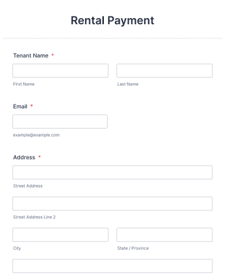 Form Templates: Rental Payment Form