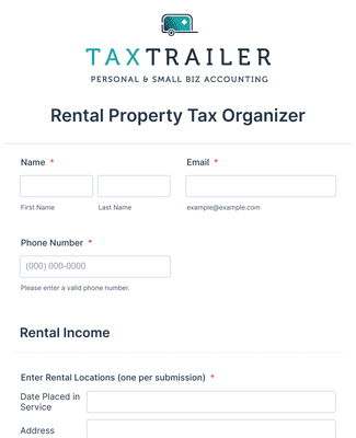 Rental Property Tax Organizer