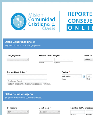 Reporte de Consejería Online - Oasis