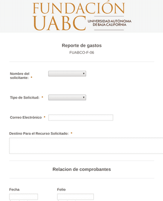 Reporte de gastos Fundacion UABC