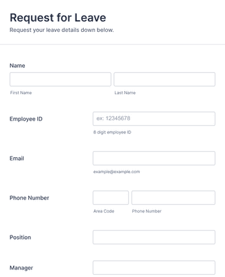 Form Templates: Leave Request Form