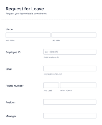 Common Request Form Template | Jotform