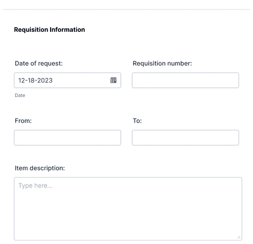 Requisition Form Template | Jotform