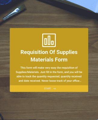 Requisition of Supplies Materials Form