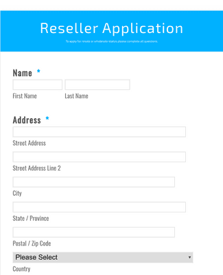 Reseller Application Form