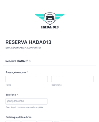 Form Templates: RESERVA HADA013