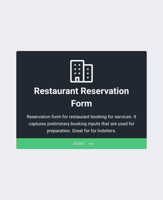 Form Templates: 식당 예약 폼