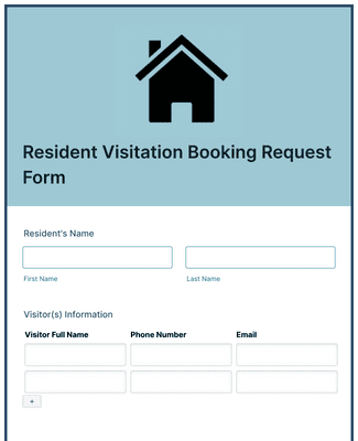 Resident Visitation Booking Request Form