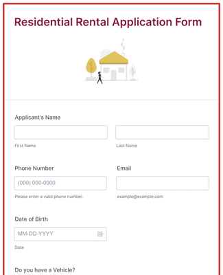 Form Templates: Residential Rental Application Form