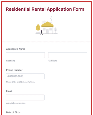 Room Rental Application Form Template | Jotform