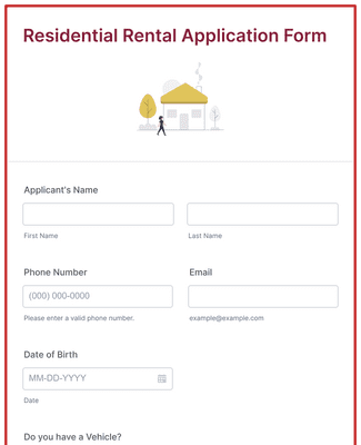 Car Rental Application Form Template | Jotform